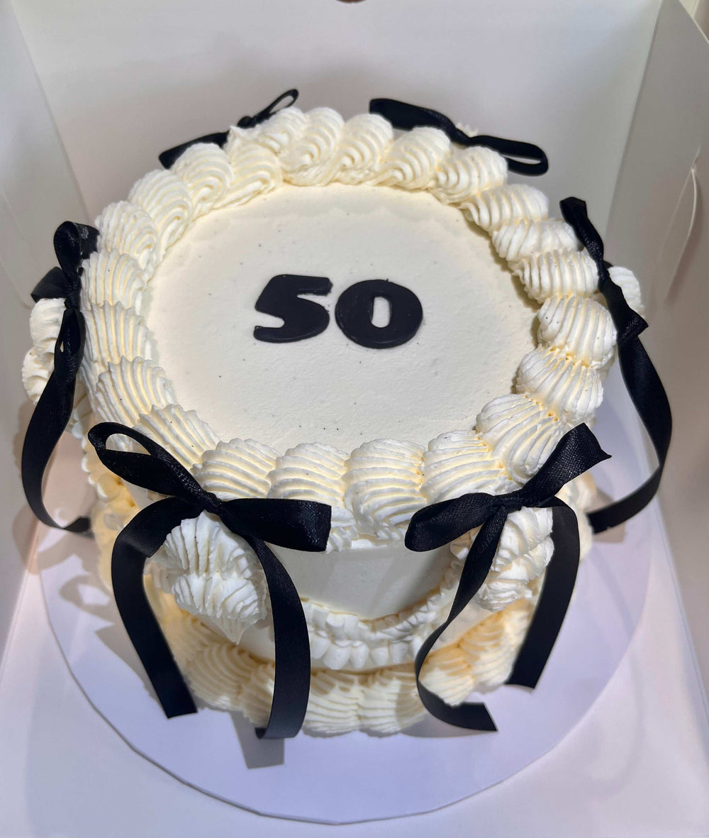 Bow Cake With Custom Message