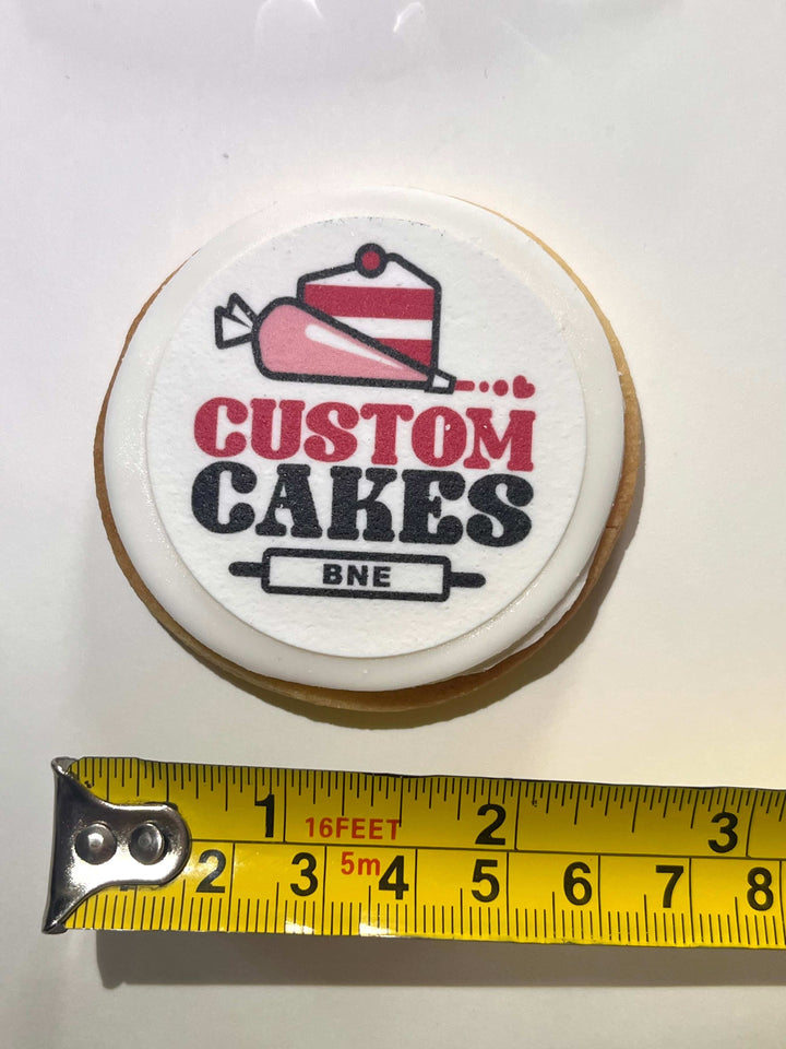 Personalized sugar cookies featuring high-quality edible prints on a smooth fondant surface.