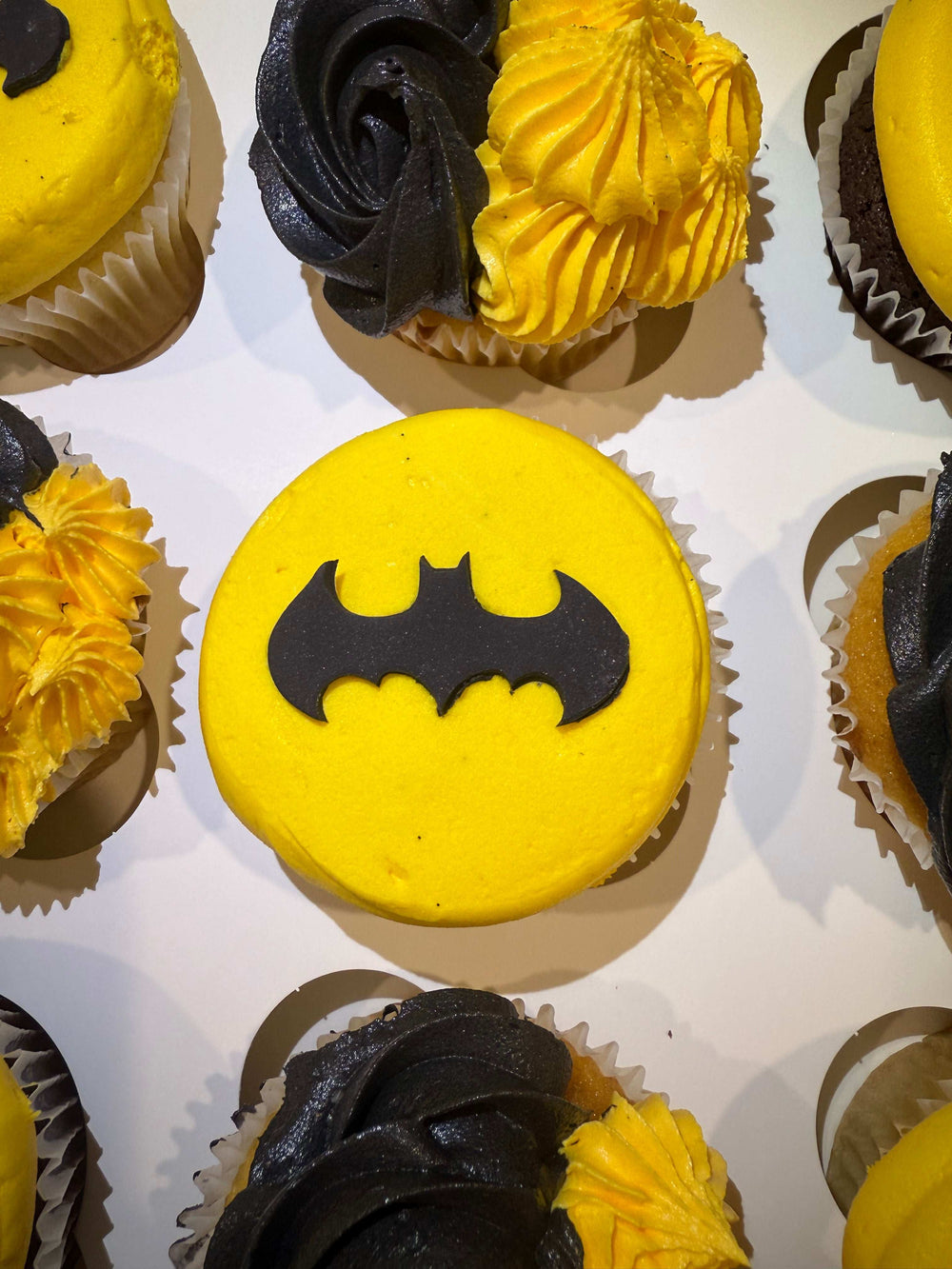 Batman Symbol cupcakes Brisbane