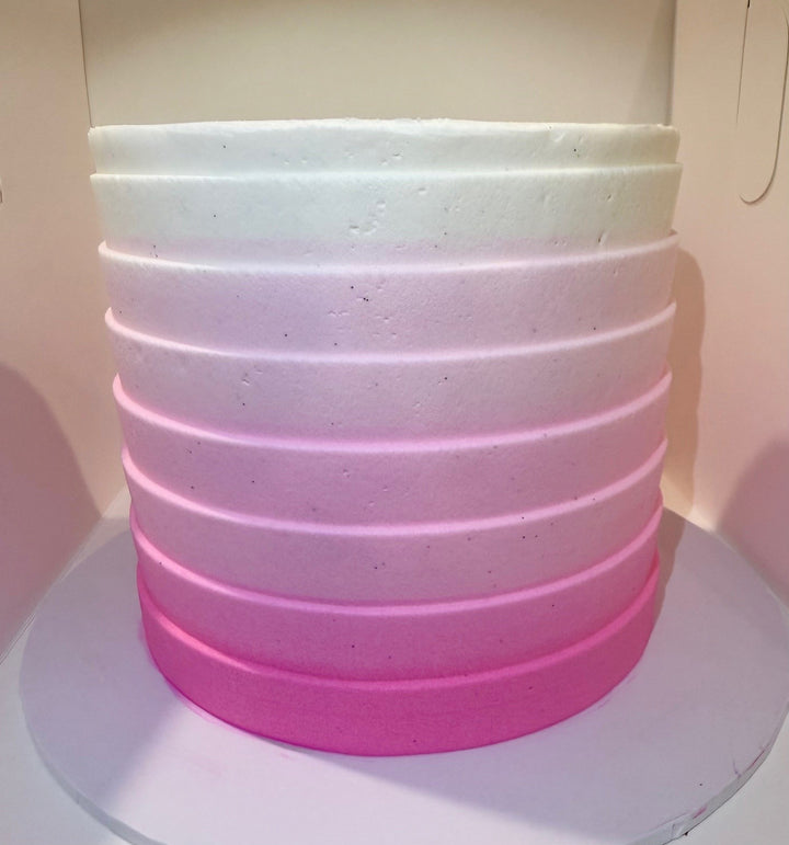 Decorate your own cake bright pink to white - Custom Cakes BNE Brisbane