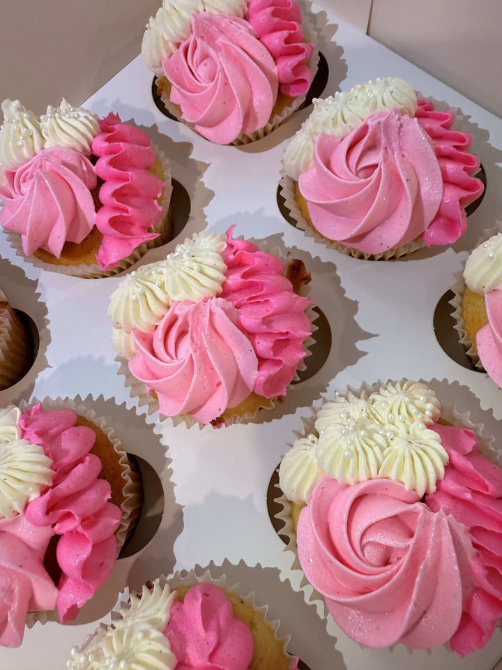 Elegant cupcakes pink & White Brisbane