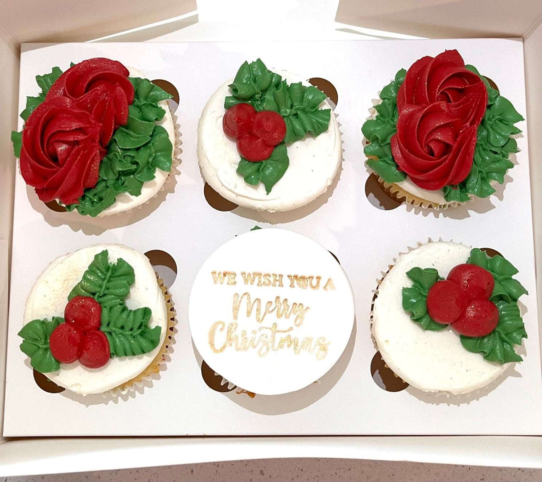 Merry Christmas Holly Cupcakes Gluten Free Dairy Free