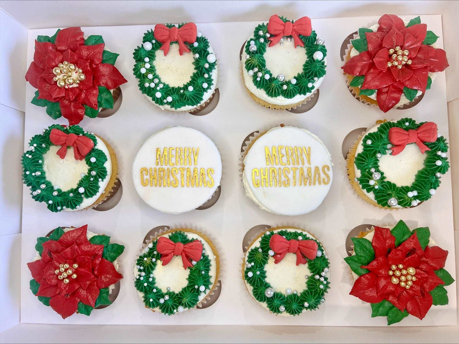 Premium Merry Christmas Cupcakes