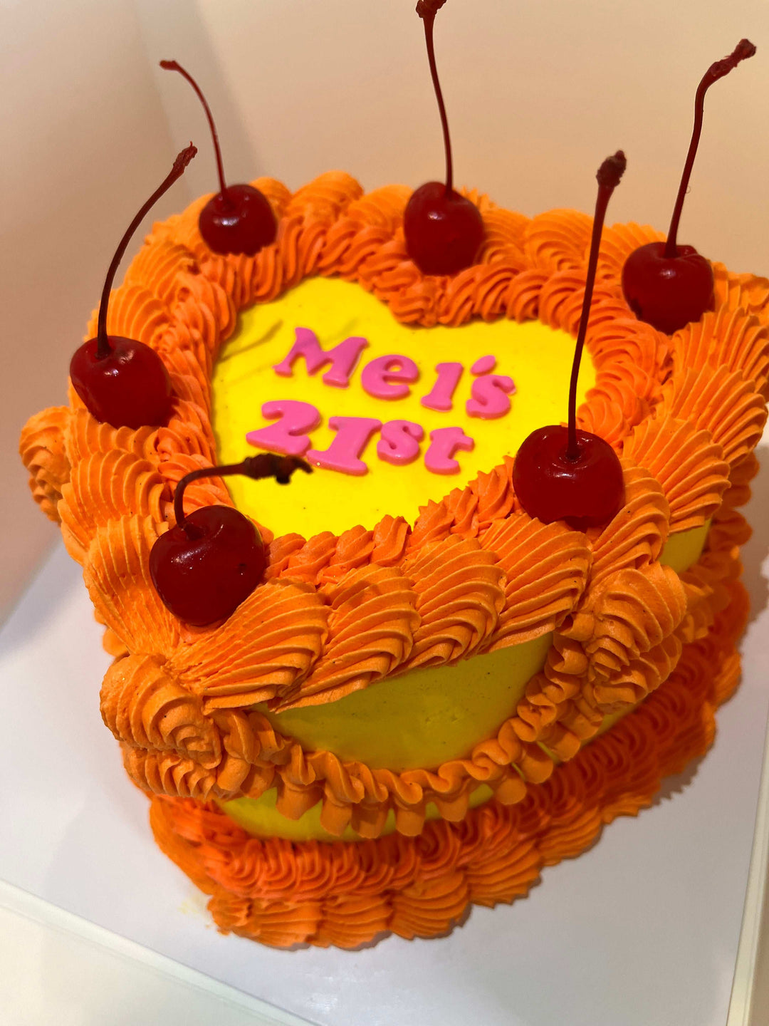 Customizable Heart Shaped Vintage Cake